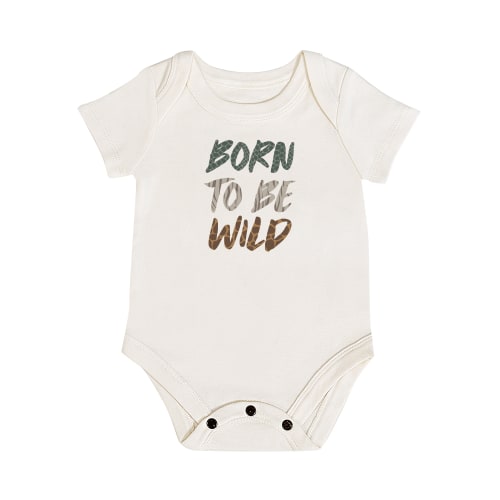 Baby Graphic Bodysuit - Born to be Wild | 100% Organic - – Finn + Emma