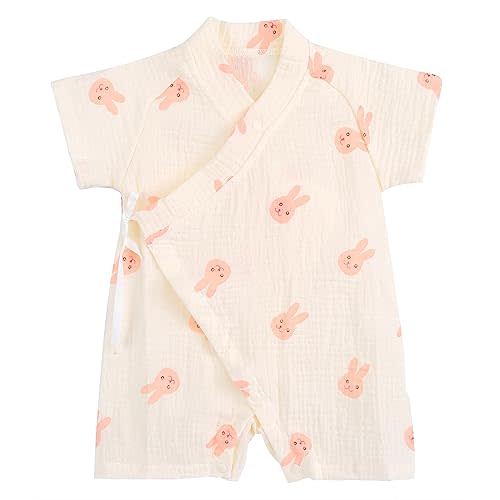 PAUBOLI Baby Kimono Robe Newborn Cotton Yarn Bodysuit Romper Infant Japanese Pajamas 0-24 Months