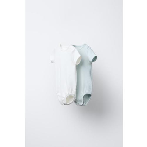 TWO-PACK OF RIBBED BODYSUITS - Sea green | ZARA United States