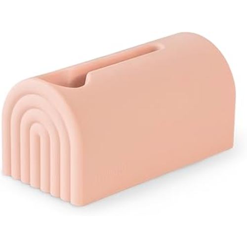 mushie Bath Spout Cover | Soft Silicone Bathtub Faucet Safety Guard for Kids | Universal Fit (Blush)