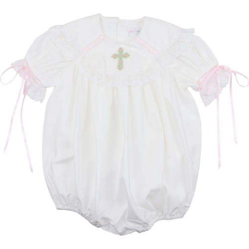 Embroidered Cross Heirloom Bubble
