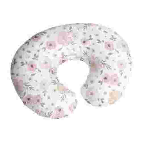 Sweet Jojo Designs Watercolor Floral Pink and Grey Nursing Pillow Cover Case (Pillow Not Included) (Pillow NOT Included)