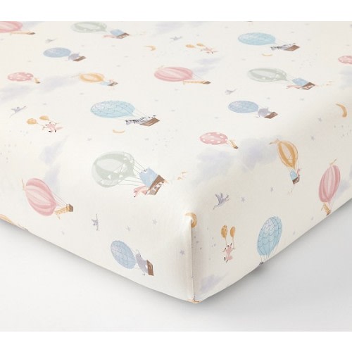 Hot Air Balloon Organic Crib Fitted Sheet | Pottery Barn Kids