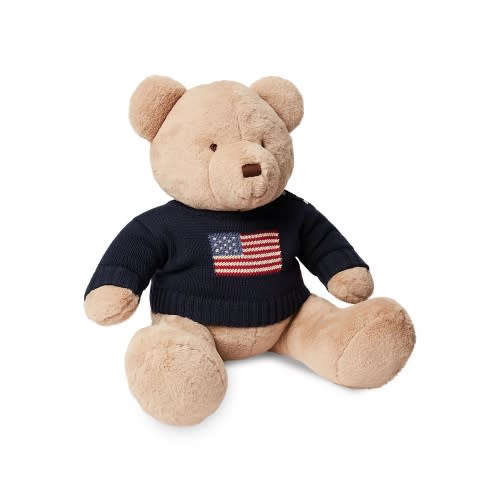 Ralph Lauren Navy Blue Large Flag-Sweater Polo Bear - Ages 0+