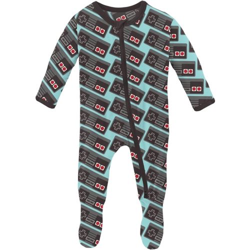 KicKee Print Footies with Zipper, Super Soft One-Piece Jammies, Sleepwear for Babies and Kids, Fall 1 Collections