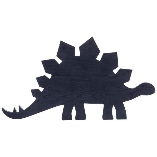 Navy Stegosaurus Wood Wall Decor