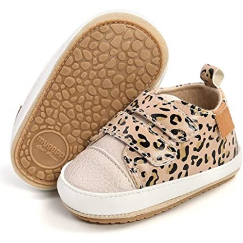 SOFMUO Baby Boys Girls High Top Ankle PU Leather Sneakers Soft Rubber Sole Infant Moccasins Newborn Oxford Loafers Anti-Slip Toddler Wedding Uniform Dress Shoes