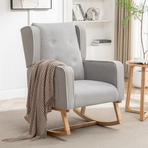 Isabelle & Max™ 33" Wide Rocking Chair with Solid Wood Leg & Reviews | Wayfair