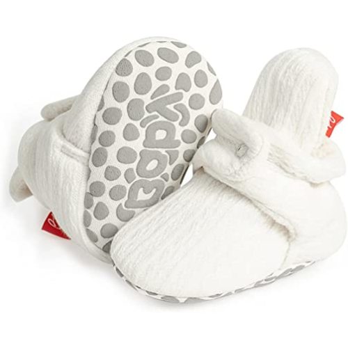 HsdsBebe Unisex Newborn Baby Cotton Booties Non-Slip Sole for Toddler Boys Girls Infant Winter Warm Fleece Cozy Socks Shoes
