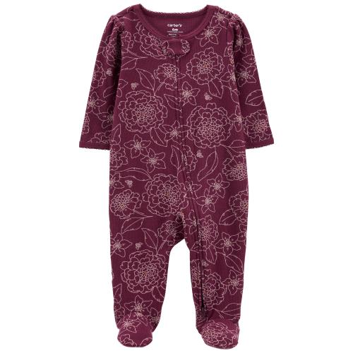 Baby 1-Piece Floral Sleep & Play Pajamas - 9M - Style,Purple