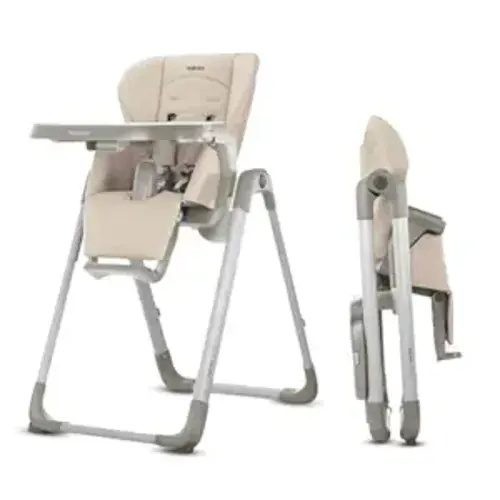 Inglesina My time Highchair, Butter - Adjustable High Chair for Babies & Toddlers, 4 Height & 3 Recline Settings, Collapsible, Tool-Free Assembly, BPA Free, Removable Tray for Easy Cleaning