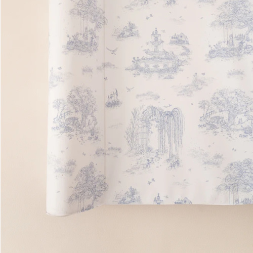 Spring Toile Blue Contour Change Pad | The Gilded Bird – The Gilded Bird US