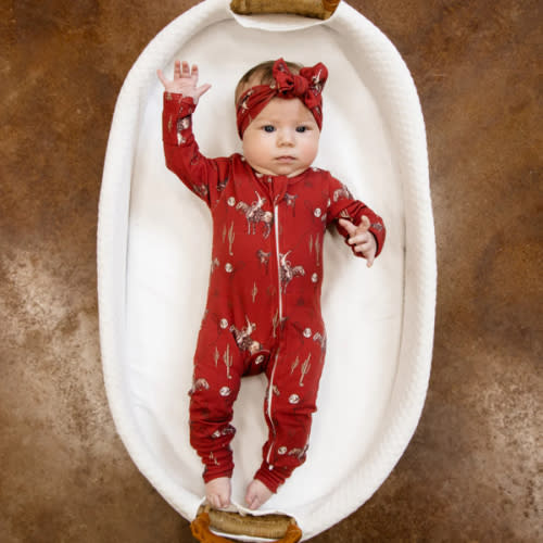 Rope the Moon for You Folding Feet Jammies – Cowkid Clothing Company
