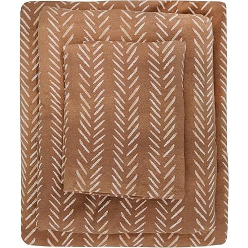 Pobi Baby - Premium Twin Fitted Sheet, Flat Sheet with Pillow case - Ultra-Soft Cotton Blend, Stylish Woodland Pattern, Deep Pockets - Twins Sheets - 3 PC (Wildlife Brown)