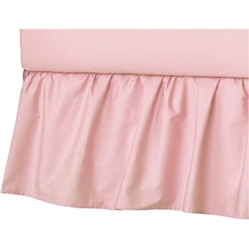 American Baby Company Ultra Soft Microfiber Ruffled Porta/Mini-Crib Skirt, Blush Pink, for Girls(Pack of 1)
