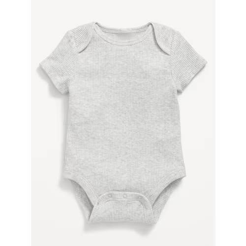 Unisex Short-Sleeve Ribbed Bodysuit for Baby