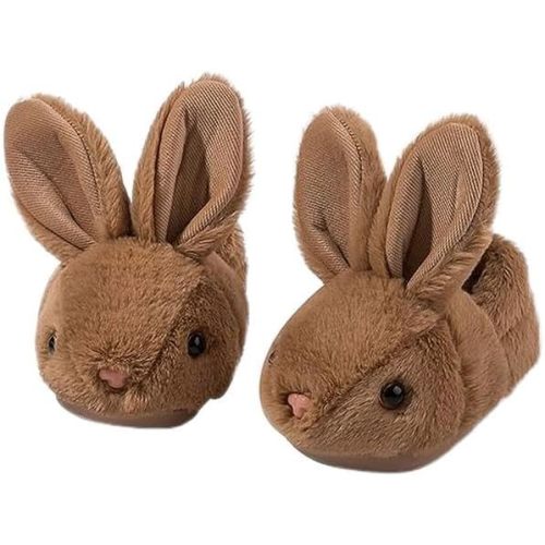 Toddler Kids Slippers Bunny Design Indoor Plush Shoes