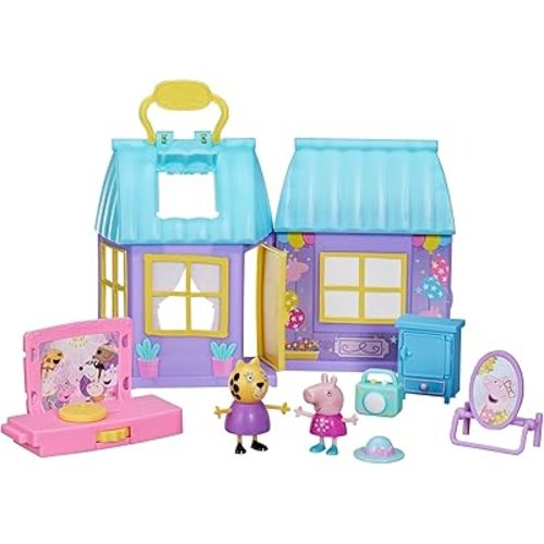 Peppa Pig Peppa’s Dance Party Playset with House, 2 Figures, 6 Accessories, Preschool Toys for Girls and Boys, Kids Gifts, Ages 3+ (Amazon Exclusive)