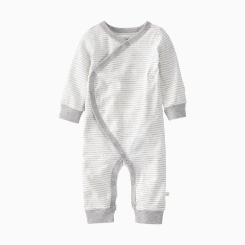 Carter's Little Planet Organic Cotton Wrap Sleep & Play Pajamas in Stripes - Multi Gray Stripe, 3-6 M