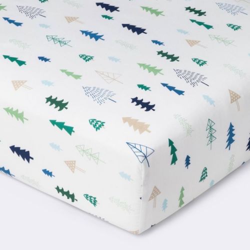 Crib Fitted Sheet Trees - Cloud Island™ - Blue