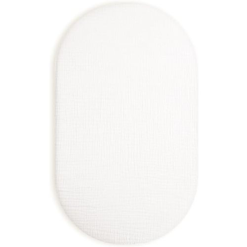 Bassinet Sheet for Baby Boy and Girl, Universal Fit for Rectangle, Oval, Hourglass Bassinet Mattress, Moses Basket Sheets (White)