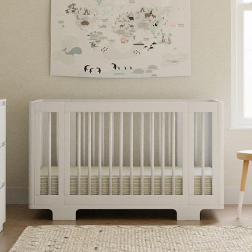 Yuzu 8-in-1 Convertible Crib with All-Stages Conversion Kits - White