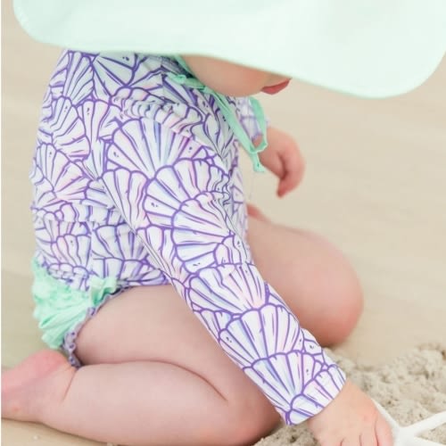 Long Sleeve One Piece Rash Guard | RuffleButts & RuggedButts