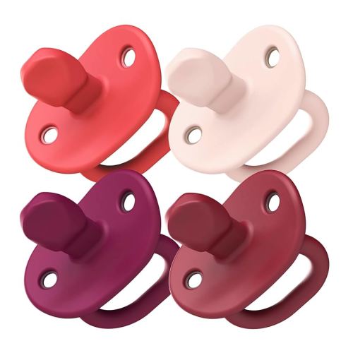 Boon JEWL Orthodontic Silicone Pacifier - Stage 2 - Pink (4pk)