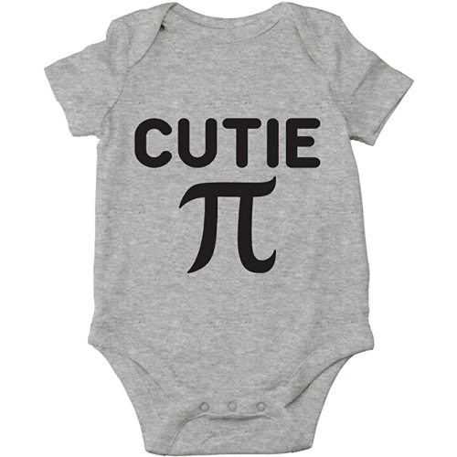 AW Fashions Cutie Pie - Math Parody Cute Novelty Funny Infant One-piece Baby Bodysuit - 12 Months - Sports Grey