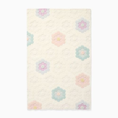 Kids Daisy Quilted Rug