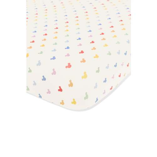 Crib Sheet in Pastel Mickey Mouse