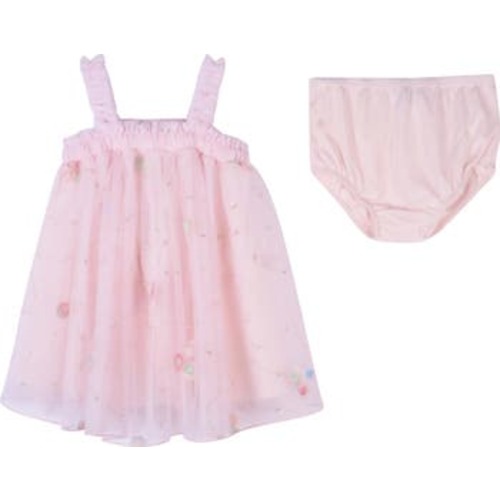Floral Party Dress with Bloomers, 12M