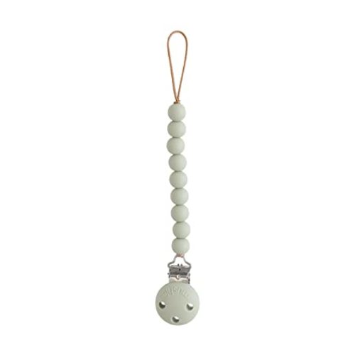 mushie 100% Silicone Baby Pacifier Clip BPA Free | Hera (Sage)