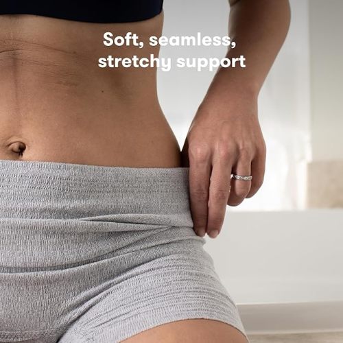 Postpartum Disposable Underwear, 100% Cotton, Microfiber Boyshort Cut Underwear - Regular (Waist 28"-42" stretched)
