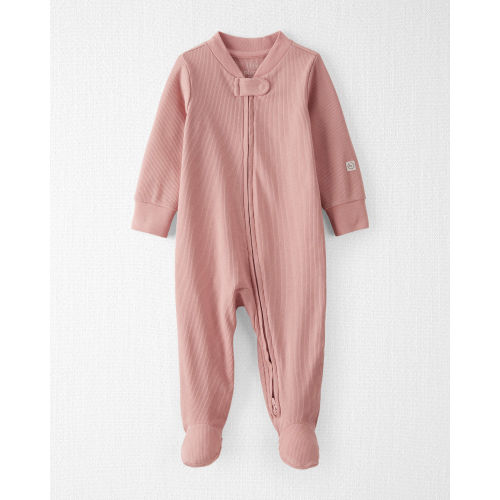 Baby Organic Cotton Sleep & Play Pajamas in Pink