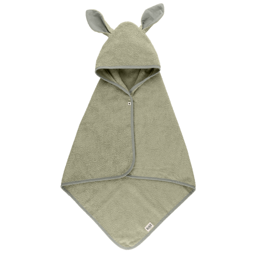 Kangaroo Hoodie Towel Baby - Sage