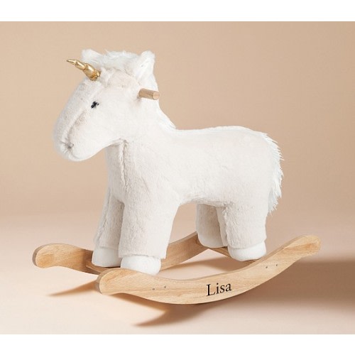Kid Ivory Faux Fur Unicorn Toy Rocker | Animal Rocker | Pottery Barn Kids