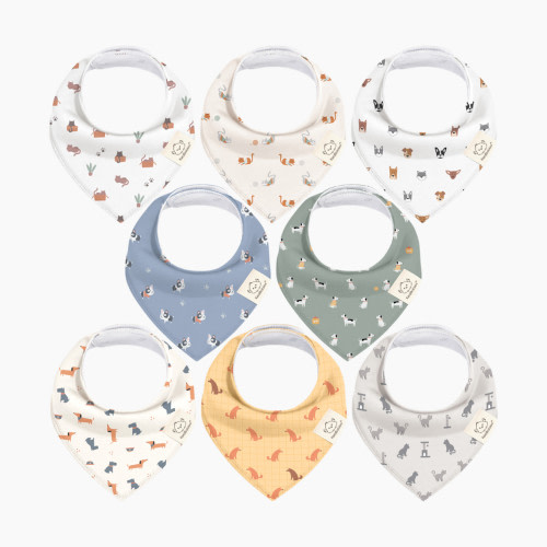 KeaBabies Organic Bandana Bibs (8 Pack) - Pets & Paws, 8