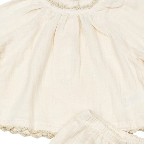 Gauze Three Piece Set, Cloud - Wild Wawa | Maisonette