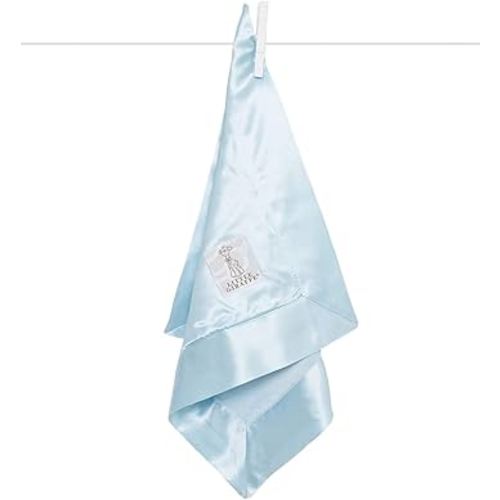 Little Giraffe Baby Blanket - Velvet Soft Blanket with Satin Trim - Baby Stroller Blanket - Newborn Baby Essentials & Baby Gifts - 17" x 17" - Blue