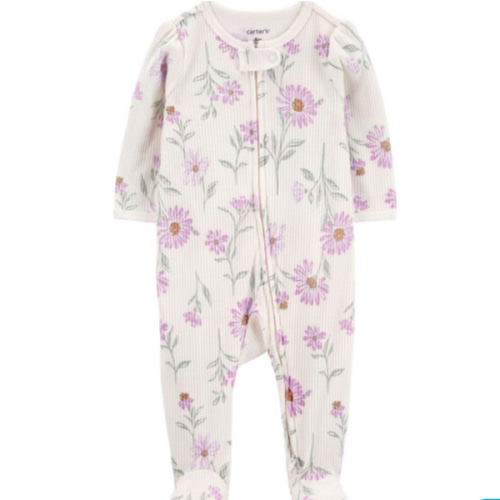 Baby Floral 2-Way Zip Thermal Sleep & Play Pajamas