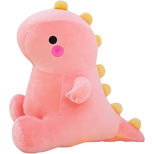 Cute Dinosaur Plush Toys, Fat Dinosaur Soft Stuffed Animals Toys Dolls, Dino Plushies Doll Cute Birthday Gifts for Kids Girls Boys (Pink,8in)