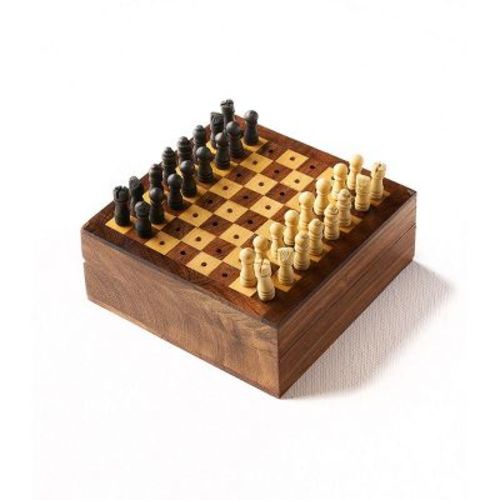 Matr Boomie Travel Chess Game - Handcrafted Wood Pegs