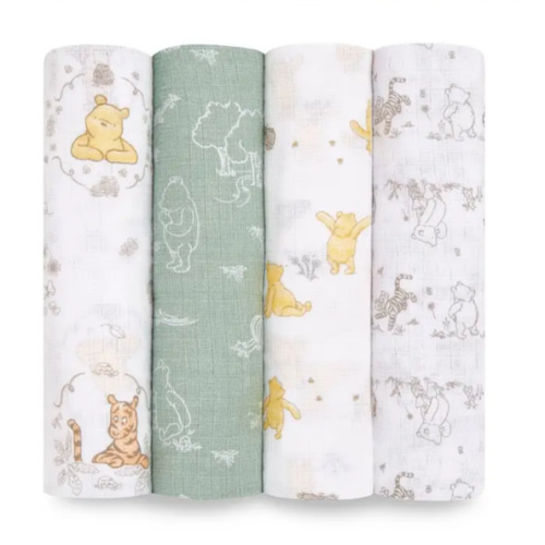 Winnie + Friends Muslin Swaddle 4pk | aden + anais