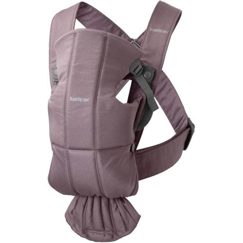 BabyBjörn Baby Carrier Mini, Dark Purple, Woven | Infant Carrier (7-25 lbs), Ergonomic, Easy-to-Use