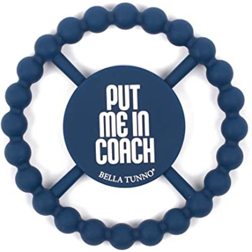 Bella Tunno Happy Teether for Boys – Soft & Easy Grip Baby Boy Teether Toy, Silicone Teether Ring to Help Soothe Gums, Non-Toxic and BPA Free, Coach