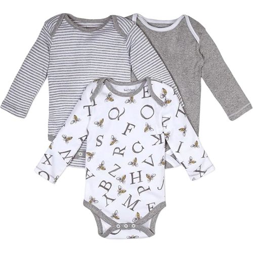 Burt's Bees Baby Bodysuits, 3-Pack Long & Short-Sleeve One-Piece, 100% Organic Cotton