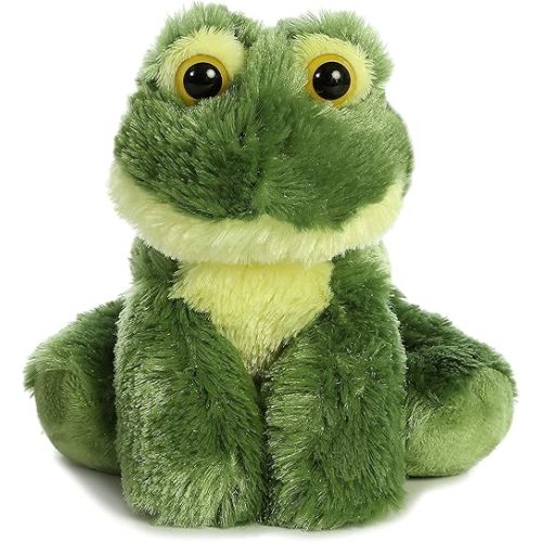 Aurora® Adorable Mini Flopsie™ Frolick Frog Stuffed Animal - Playful Ease - Timeless Companions - Green 8 Inches