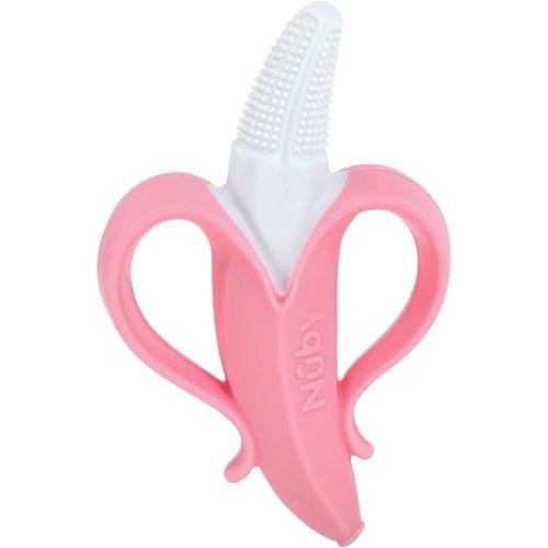 Nuby NanaNubs Banana Massaging Toothbrush - Baby Teething Toy - 3+ Months