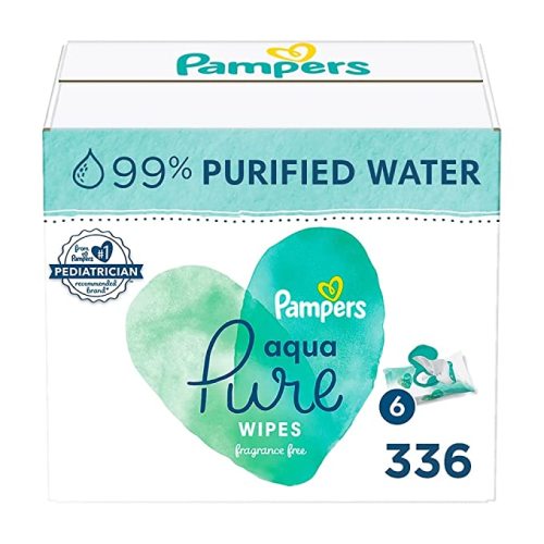 Pampers Aqua Pure Sensitive Baby Wipes - 6x Pop-Top, 336 Count